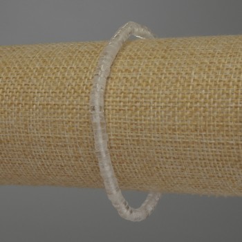 Armband aus Bergkristall Rondell, Durchmesser ca. 4,5×2 mm, Länge 18 cm Stretch