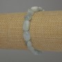 Aquamarin facettiertes Armband, Durchmesser ca. 10–14 × 9 mm, Länge ca. 18 cm, Stretcharmband