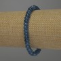 Aquamarin Rondell-Armband, Durchmesser ca. 6×4 mm, Länge ca. 18 cm, elastisch