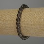 Armband aus Rauchtopas, facettierte Kugel, Durchmesser ca. 8 mm, Länge ca. 18 cm, Stretch-Armband