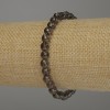 Rauchtopas-Armband, facettierte Kugeln, Durchmesser ca. 6 mm, Länge 18 cm Stretcharmband
