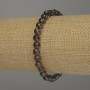 Rauchtopas-Armband, facettierte Kugeln, Durchmesser ca. 6 mm, Länge 18 cm Stretcharmband