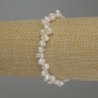 Armband aus Flussperlen in ovaler Form, Durchmesser 6–8×5 mm, Länge 18 cm (Stretch)