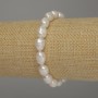 Armband aus Flussperlen, Durchmesser ca. 10–11×8 mm, Länge 18 cm (Stretcharmband)