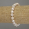 Armband aus Flussperlen, Durchmesser 9×8 mm, Länge 18 cm (Elastikarmband)