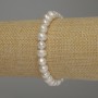 Armband aus Flussperlen, Durchmesser ca. 7–8 × 7 mm, Länge 18 cm (Stretch)