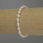 Armband aus Süßwasserperlen, ovale Perlen, Durchmesser ca. 8 × 5 mm, Länge ca. 18 cm (Stretch)