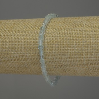 Armband aus natürlichem Topas, facettierte Würfelperlen, Durchmesser 4×4 mm, Länge 18 cm, Stretch