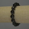 Rauchtopas-Armband mit facettierten Steinen, ca. 12 × 10 mm, Länge 18 cm, Stretch