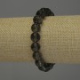 Rauchtopas-Armband – glatte Kugeln, Durchmesser ca. 10 mm, Länge ca. 18 cm, Stretcharmband