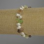 Achat-Tropfenarmband, Durchmesser 8×6 mm ±, ovale Süßwasserperlen 8×6 mm ±, Länge 18 cm Stretcharmband
