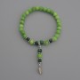 Armband aus Acrylkugeln, glatt, Ø 6 mm ± Katzenaugen-Kugel 5 mm ± Würfel 4 mm ±, Länge 18 cm ±