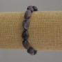 Amethyst-Trommelperlen-Armband, Durchmesser 14×9 mm, Länge ca. 18 cm, Stretchband