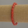 Armband aus künstlicher Koralle, Barrel-Perlen, Durchmesser ca. 8×6 mm, Länge 18 cm, Elastikarmband