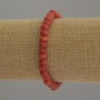 Armband aus künstlicher Koralle – Rondellperlen, Durchmesser ca. 6 × 4 mm, Länge 18 cm, elastisch