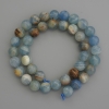 Calcit-Perlen blau, glatte Kugeln 10 mm, auf einer Schnur, Länge ca. 39 cm