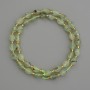 Prenit-Naturstein-Perlen, facettierte Körner 8×6 mm, mit 3 mm Seed-Beads, Länge ca. 38 cm+