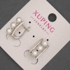 Xuping rhodiumbeschichtete Ohrringe mit Mallorca-Perlen 8×16 mm +