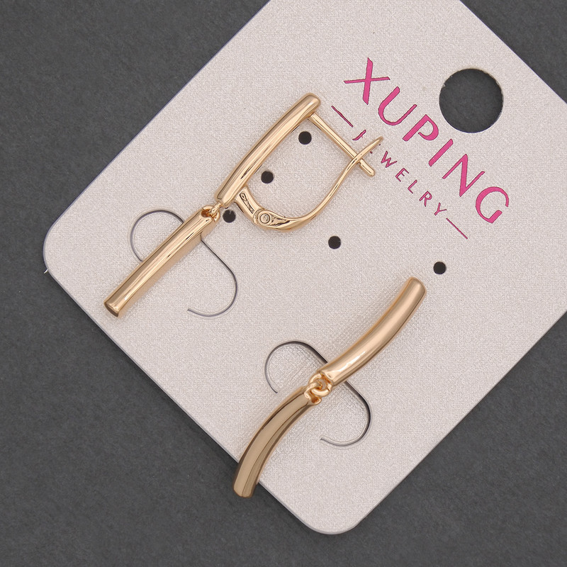 Ohrringe Xuping, Durchmesser 3 mm ±, Länge ca. 27 mm ±, 18K-Vergoldung