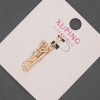 Xuping-Anhänger »Verliebte« mit weißen Strasssteinen, Durchmesser ca. 8 mm, Länge ca. 30 mm, 18K-Vergoldung