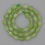 Chrysolith Olivin Natursteinperlen – facettierte Körner, Durchmesser 8×6 mm ±, Glasperlen 3 mm ±, Länge 37 cm +