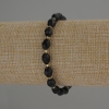 Rauchtopas-Armband, facettierte Körner 8×6 mm, mit Seedperlen 3 mm, Länge 18 cm, Stretch