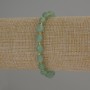 Nephrit-Armband, facettierte Körner, Durchmesser 8×6 mm ±, mit Glasperlen 3 mm ±, Länge 18 cm, Stretcharmband