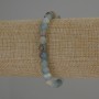 Armband aus blauem Calcit, glatte Kugeln, Durchmesser 6 mm ±, Länge 18 cm ±, elastisch