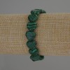 Malachit-Herzarmband, Durchmesser ca. 12 × 12 mm, Länge 18 cm Stretch