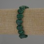 Malachit-Herzarmband, Durchmesser ca. 12 × 12 mm, Länge 18 cm Stretch
