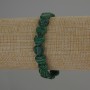 Malachit-Herzarmband, Durchmesser 10 × 10 mm, Länge 18 cm (Stretch)