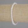 Armband aus Flussperlen, Durchmesser 5×3 mm, Länge 18 cm (Elastisches Armband)
