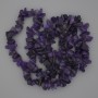 Amethyst-Chipsperlen, Durchmesser ca. 10–17 × 6–9 mm, Länge ca. 80 cm, auf Schnur