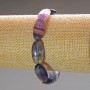 Armband aus Fluorit, Naturstein – oval, Durchmesser 10×20 mm ±, Länge 18 cm (Elastik)
