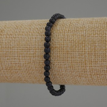 Armband aus Aventurin Nacht von Kairo, glatte Kugel 4 mm ±, Länge 18 cm Stretch