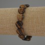 Armband aus Tigerauge in Herzform, Durchmesser ca. 12 mm, Länge ca. 18 cm, elastisches Band
