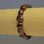 Armband aus Ochsenauge-Naturstein, facettierte Perlen, Durchmesser 13×11 mm (±), Durchmesser 11×9 mm (±), Länge 18 cm, Stretch