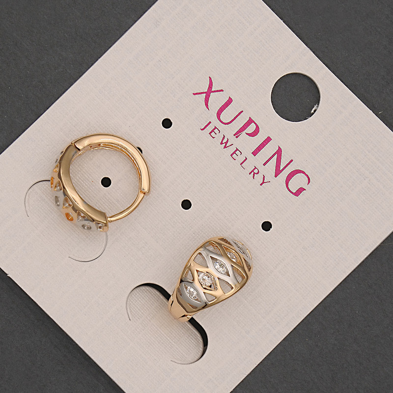 Ohrringe Xuping Vergoldung 18K und Rhodium 8×14 mm+