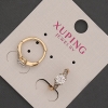 Xuping Ohrringe – Ringe mit weißem Kristall, Durchmesser ca. 4 mm, Länge ca. 14 mm, 18K-Vergoldung