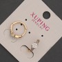 Xuping Ohrringe – Ringe mit weißem Kristall, Durchmesser ca. 4 mm, Länge ca. 14 mm, 18K-Vergoldung