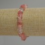 Armband aus Chalzedon-Krümel, Durchmesser der Perlen 5–10 × 2–4 mm, Länge ca. 18 cm, Stretch