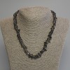 Kette aus Rauchquarz-Chips, Durchmesser der Chips 6–12×3–6 mm, Länge 45 cm ± mit Verschluss