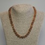 Kette aus Citrinwürfeln, Durchmesser ca. 7 mm, Länge 45 cm ±, mit Verschluss