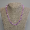 Lavendel-Amethyst-Halskette, facettierte Perlen, Durchmesser 8×6 mm ±, Rocailles 3 mm ±, Länge ca. 45 cm ±, mit Verschluss