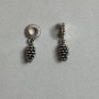Anhängeröse 'Tannenzapfen', Maße 25×7 mm, Lochdurchmesser 5 mm, Verpackung 2 Stück+