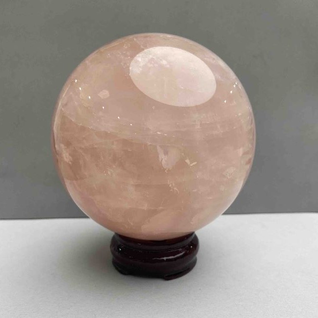 Souvenirkugel Rosenquarz, Durchmesser 10,6 cm, Gewicht ca. 1934 g, Preis pro Stück