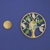 Magnetbrosche Baum – Emaille, goldfarbenes Metall, 50 mm+