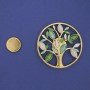 Magnetbrosche Baum – Emaille, goldfarbenes Metall, 50 mm+