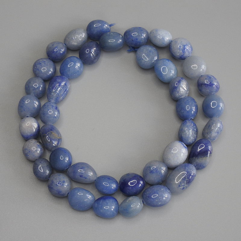 Aventurin-Perlen, facettierte, Ø 9–14 mm, Länge 40 cm