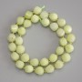 Chrysoprase Olivin facettierte Rhombus-Perlen 10×8 mm, 5 mm ±, mit Seed-Beads auf der Schnur, Länge 39 cm+